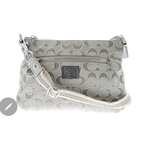 Coach Light Gray Crossbody Bag
